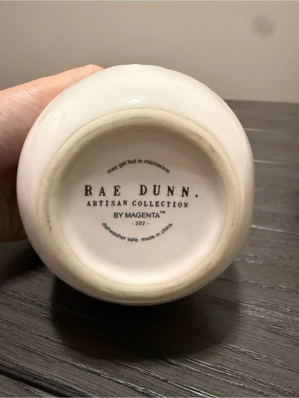 Rae Dunn White Ceramic Cream and Sugar Set with Black Lettering